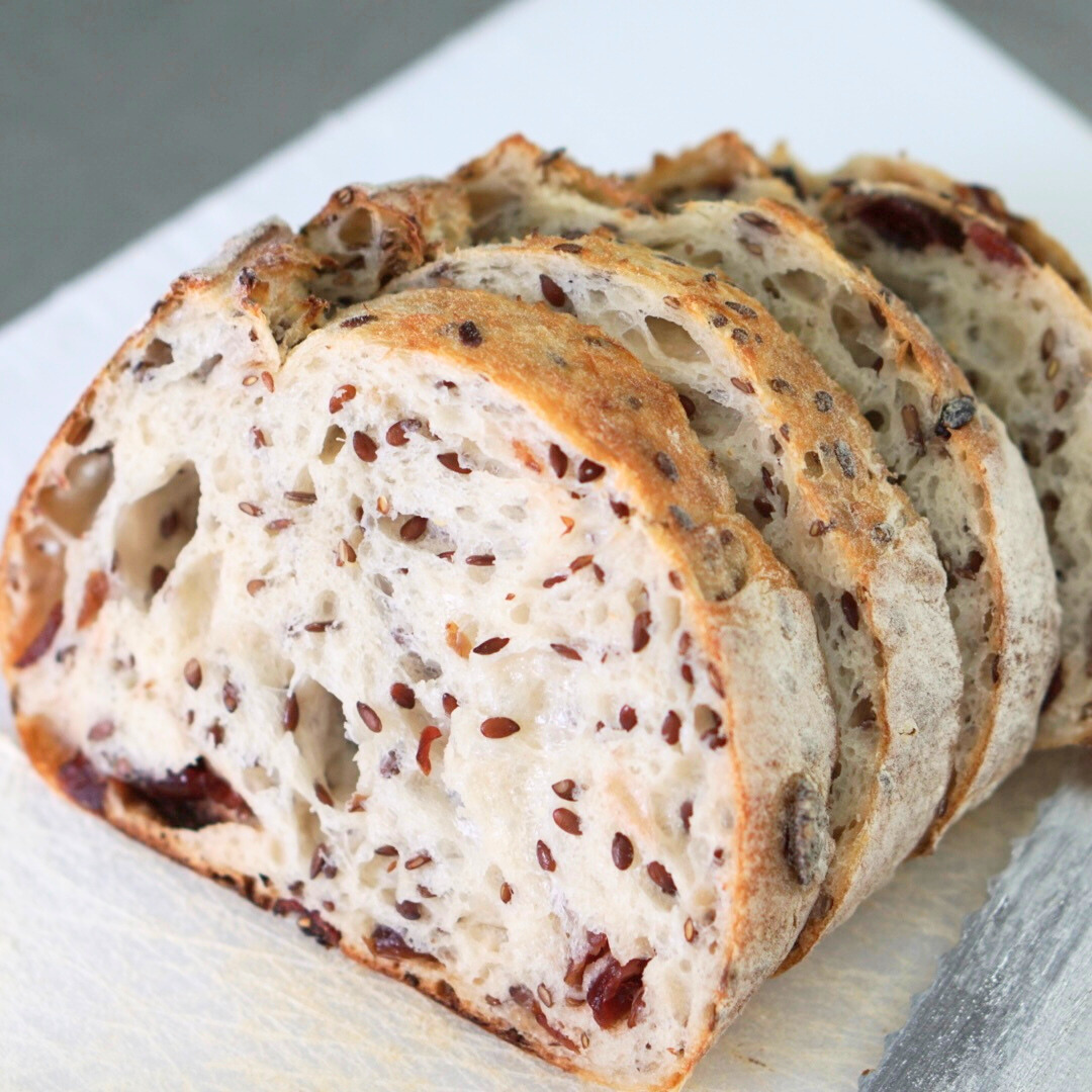 Cranberry Flaxseed Sourdough